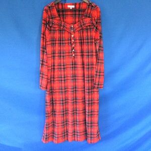 Penmans Super soft Velour Red Plaid 1X Nightgown